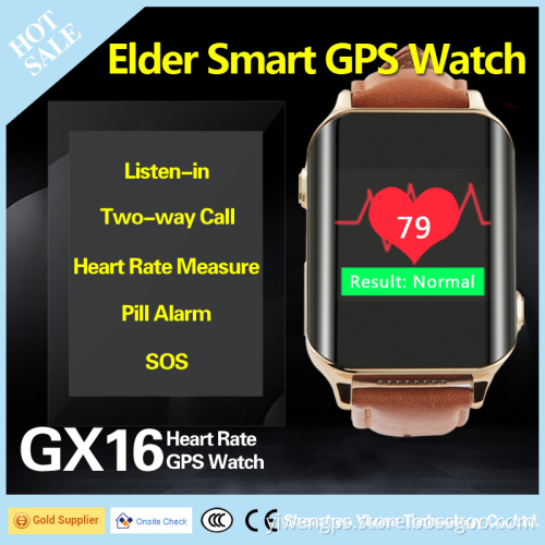 Yiwen Elder Heart Disease Patient Smart Heart Rate Measure Monitor GPS Watch GX16